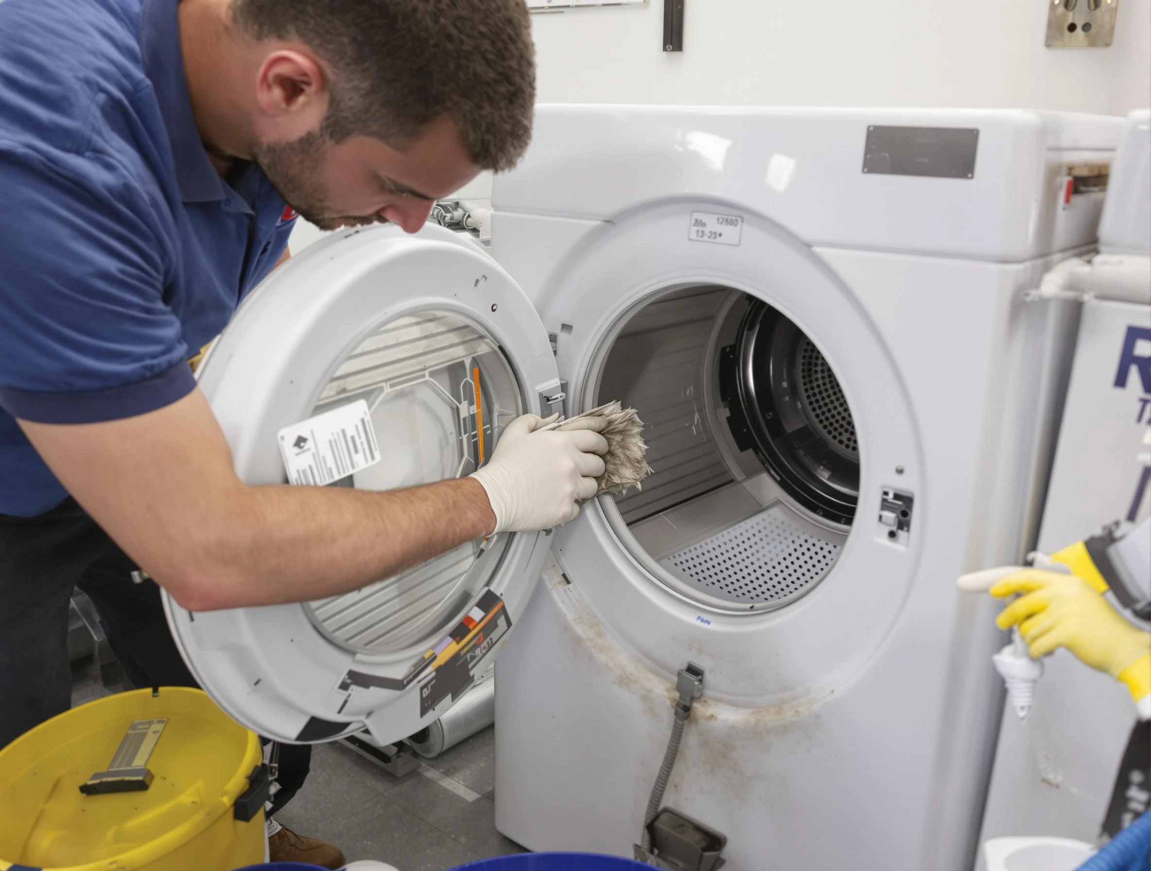 Columbia Dryer Vent Cleaning specialist performing detailed lint trap cleaning service in Columbia